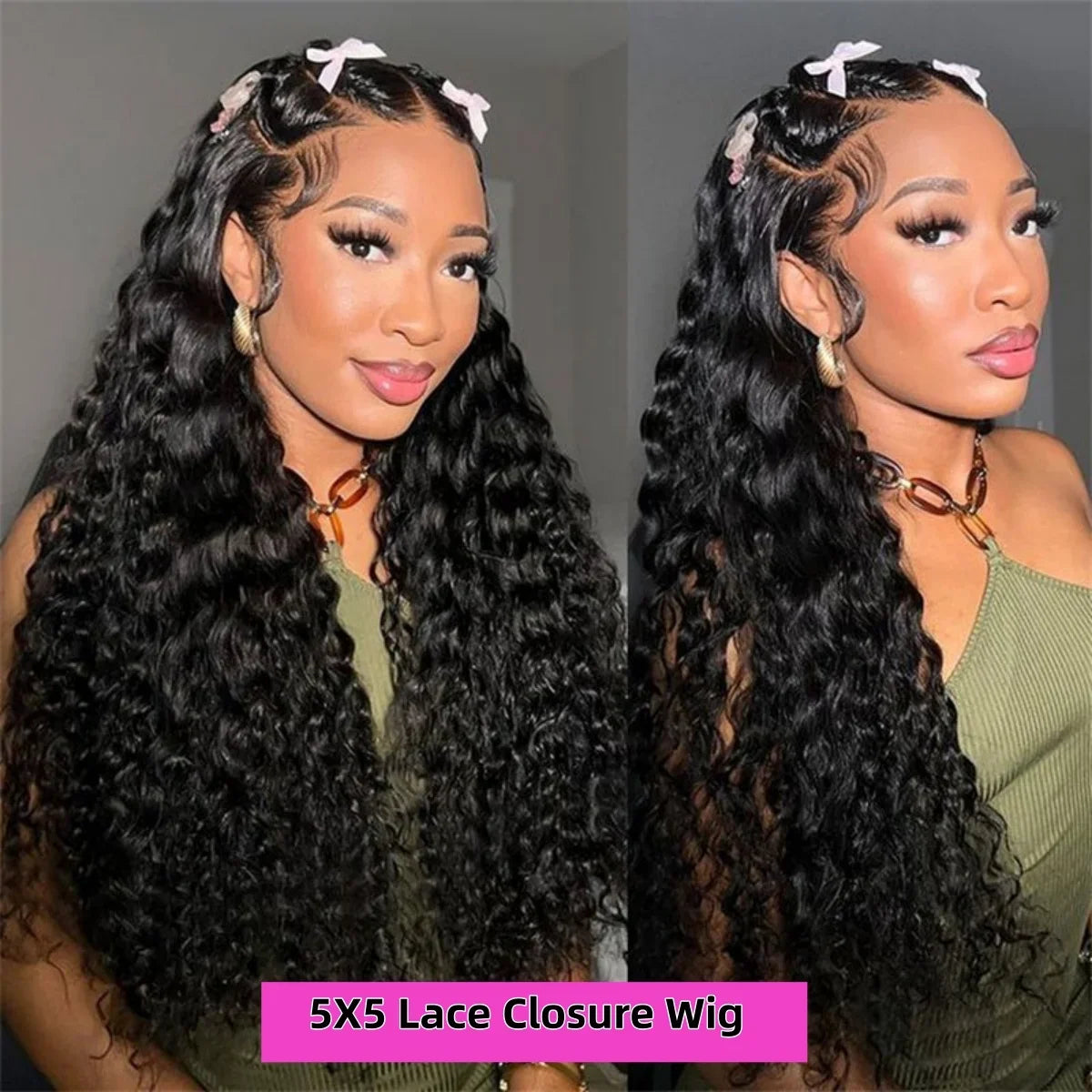 Deep Wigs Burmese Curly Deep Wave 13x6 HD Lace Human Hair Wig