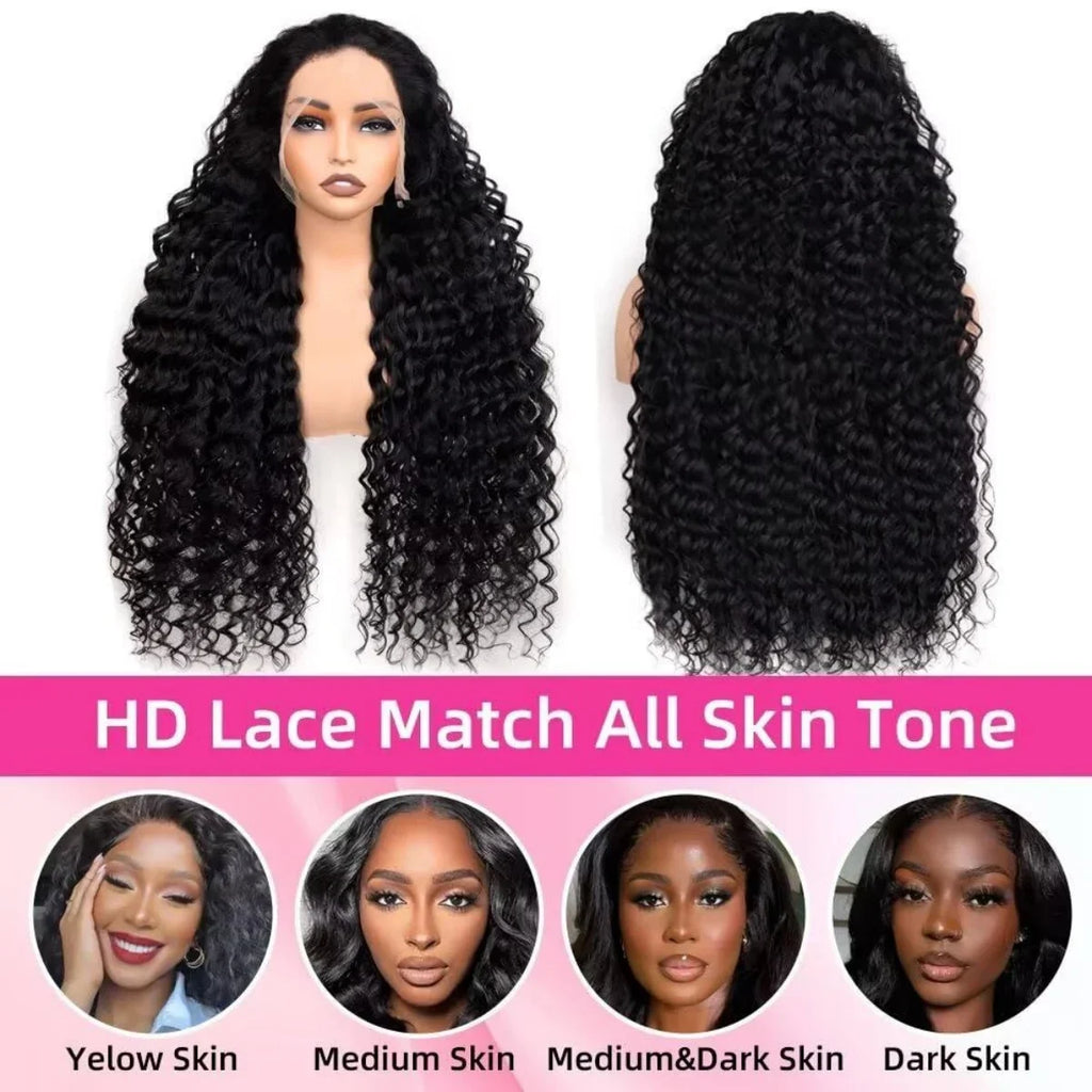 Deep Wigs Burmese Curly Deep Wave 13x6 HD Lace Human Hair Wig