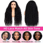 Deep Wigs Burmese Curly Deep Wave 13x6 HD Lace Human Hair Wig