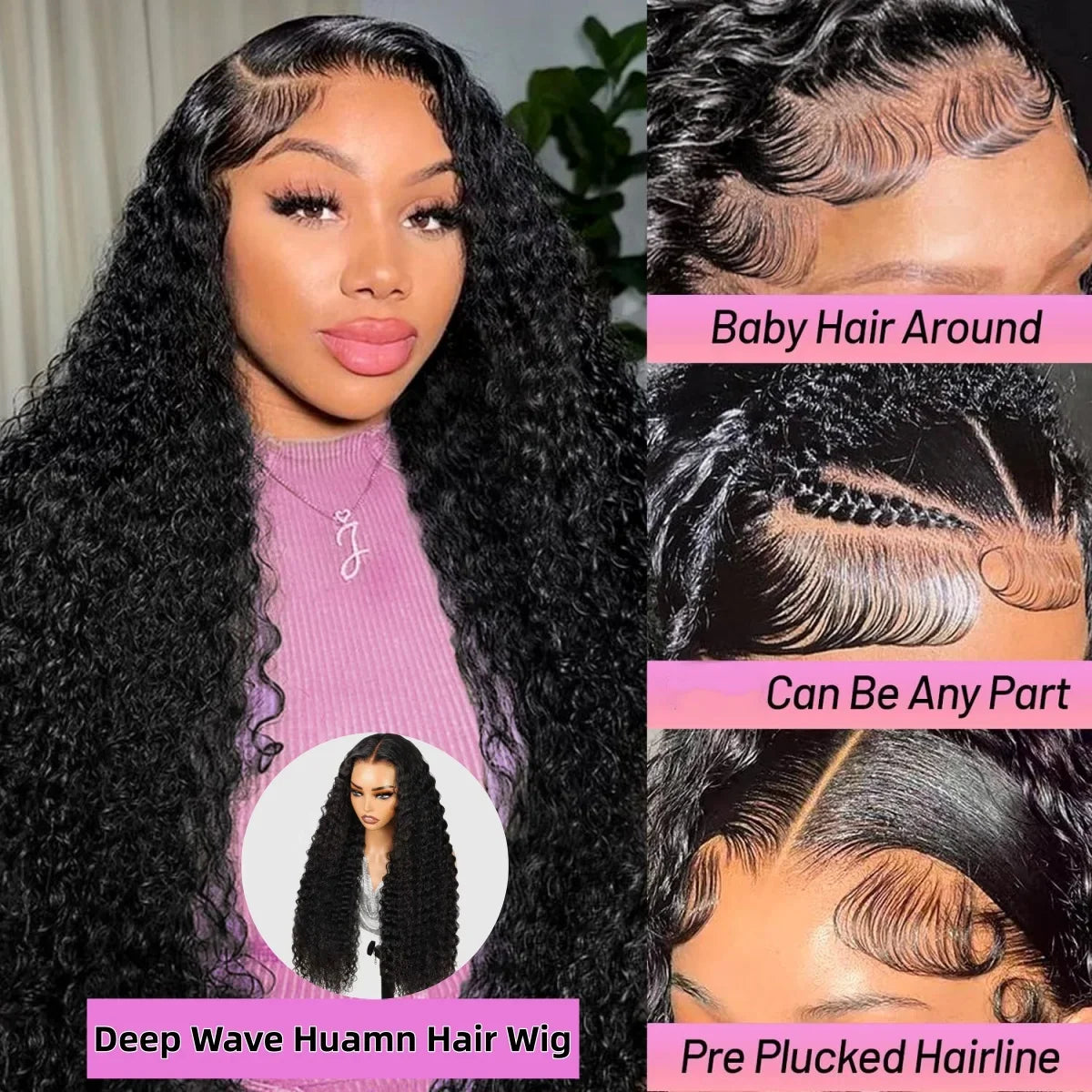 Deep Wigs Burmese Curly Deep Wave 13x6 HD Lace Human Hair Wig