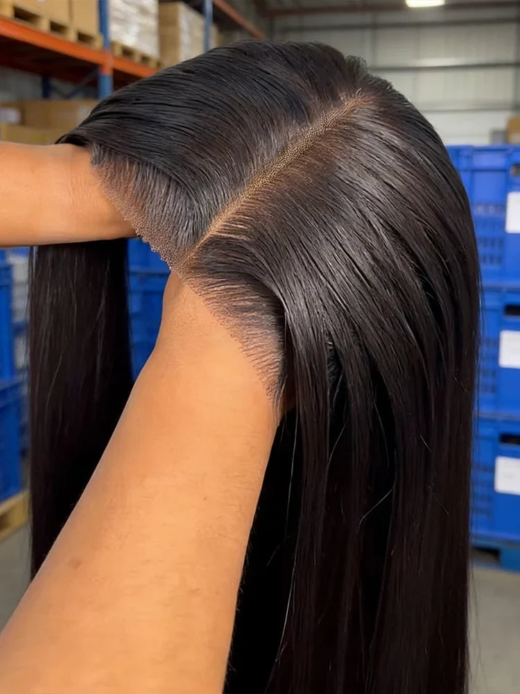 40 Inch Bone Straight Brazilian Human Hair Wig 13x4 13x6 HD Lace Full Frontal 300% Density