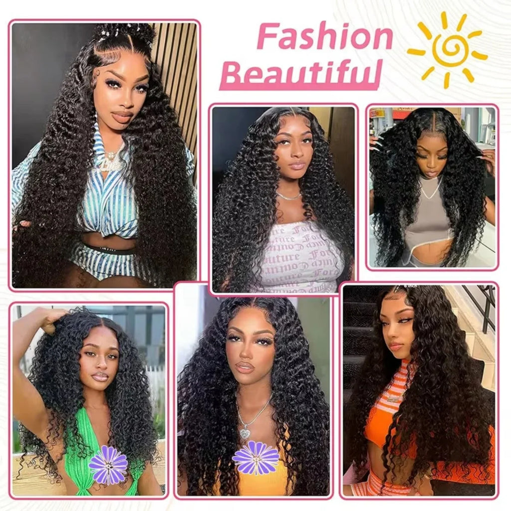 Deep Wigs Burmese Curly Deep Wave 13x6 HD Lace Human Hair Wig